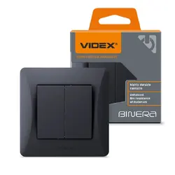 СЕРИЕН КЛЮЧ 10А VF-BNSW2-BG BINERA VIDEX - ГРАФИТ