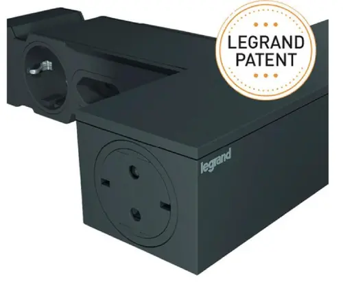 РАЗКЛОНИТЕЛ ЗА TV ЗОНА 4х2Р+Е и 4х2Р LEGRAND - ЧЕРЕН