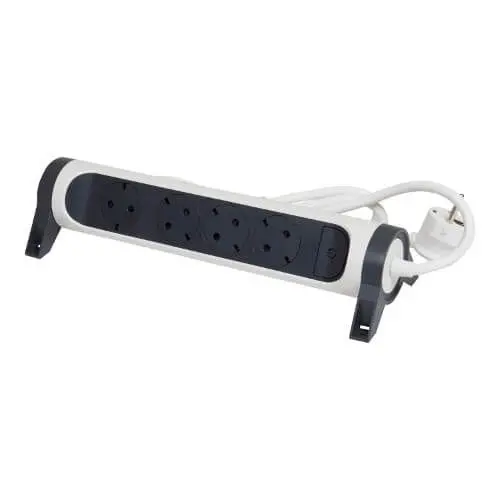 ПОДОВ РАЗКЛОНИТЕЛ 4х ШУКО ВЪРТЯЩ СЕ С КАБЕЛ 3м LEGRAND - БЯЛ/СИВ