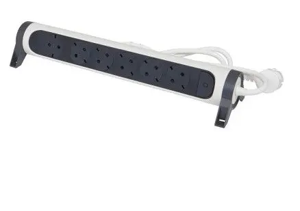 ПОДОВ РАЗКЛОНИТЕЛ 6х ШУКО ВЪРТЯЩ СЕ С КАБЕЛ 3м LEGRAND - БЯЛ/СИВ