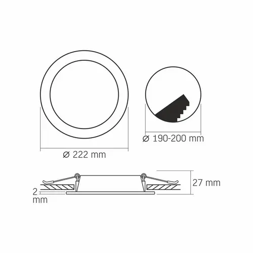 LED ЛАМПА VLE-DLBR-184 DOWNLIGHT RD 18W/4K/WH VIDEX - image 5