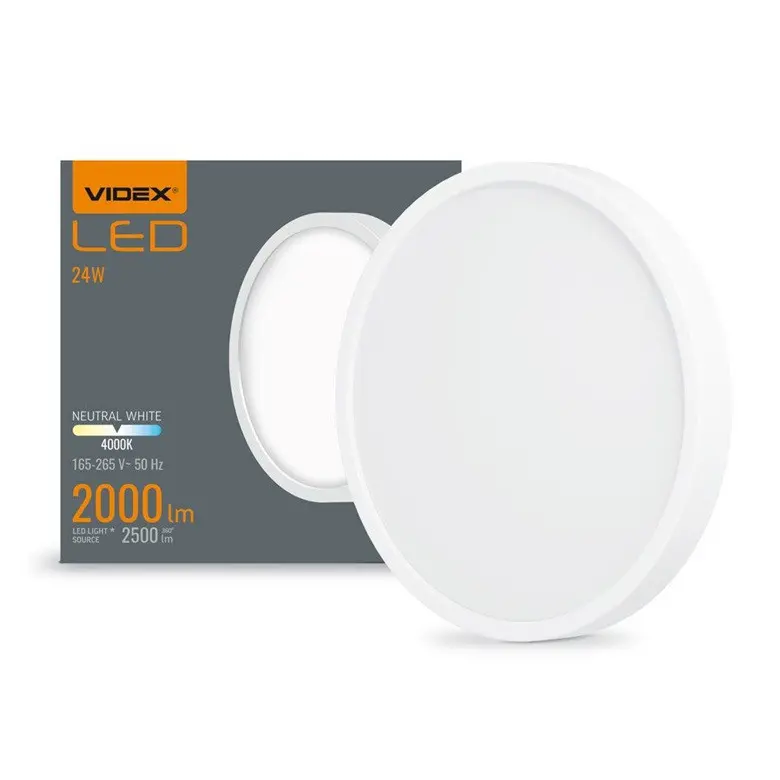 LED LAMPA VLE-DLRS-244 SURFACE FRAME RD 24W/4K/WH VIDEX