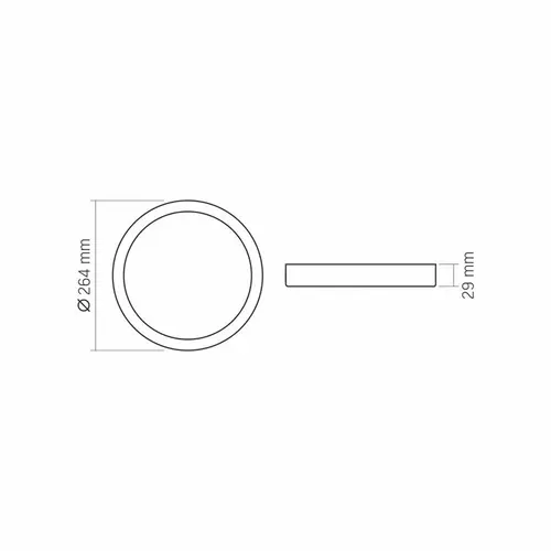 Λαμπτήρας LED VLE-DLRS-244 επιφανειακός με πλαίσιο στρογγυλός 24W/4K/WH VIDEX - 4