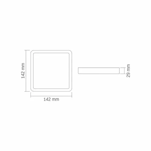 LED ЛАМПА VLE-DLSS-124 SURFACE FRAME SQ 12W/4K/WH VIDEX - image 3