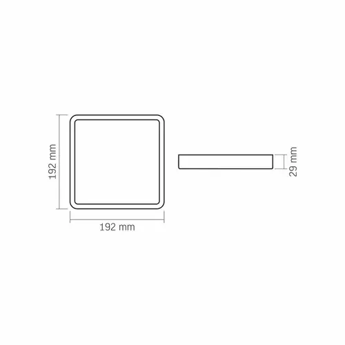 LED ЛАМПА VLE-DLSS-184 SURFACE FRAME SQ 18W/4K/WH VIDEX - image 4