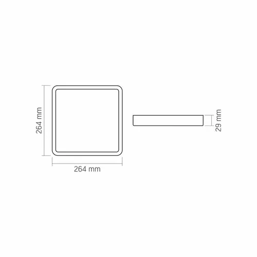 LED ЛАМПА VLE-DLSS-244 SURFACE FRAME SQ 24W/4K/WH VIDEX - image 3