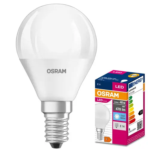 LED ЛАМПА VALUE CLP40 470lm/840/ E14 LEDVANCE
