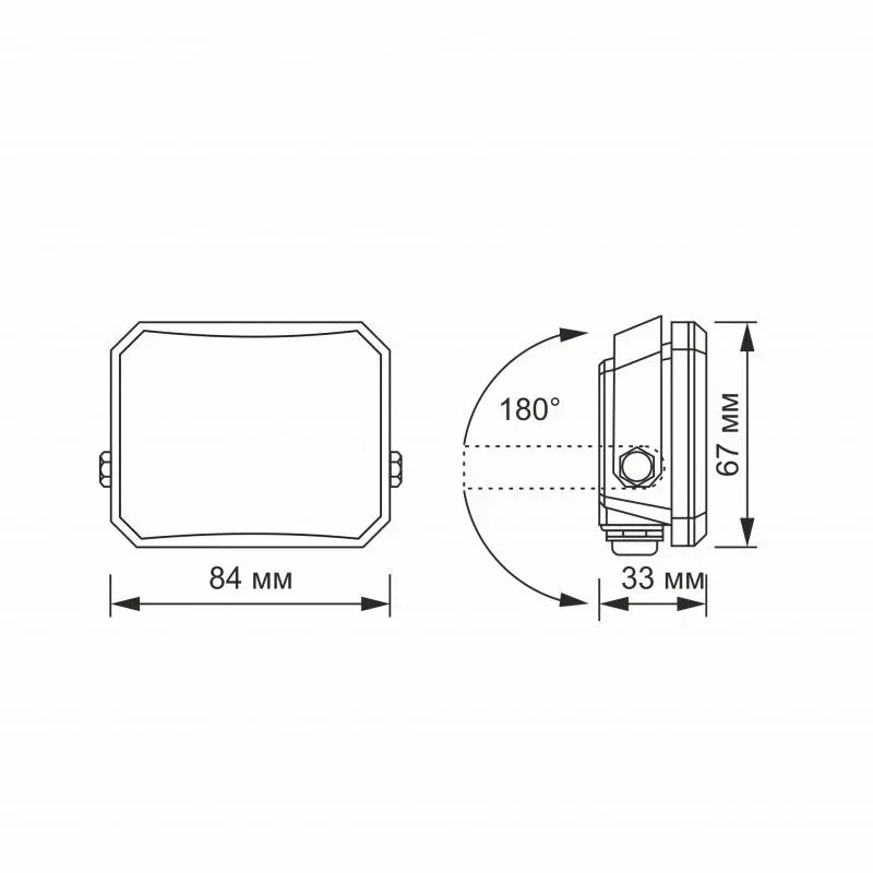 LED ПРОЖЕКТОР VLE-F3-0105B FLOOD 10W/5K VIDEX - image 5