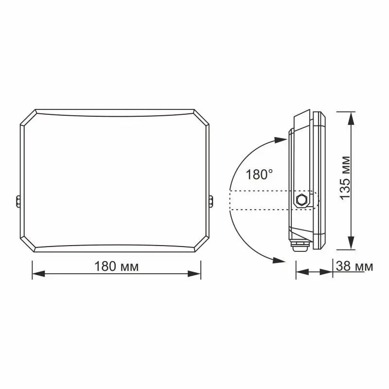 LED ПРОЖЕКТОР VLE-F3-0505B FLOOD 50W/5K VIDEX - image 5