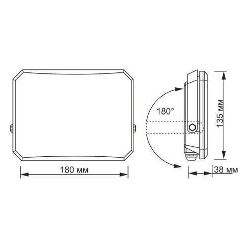 LED ПРОЖЕКТОР VLE-F3-0505B FLOOD 50W/5K VIDEX - image 5