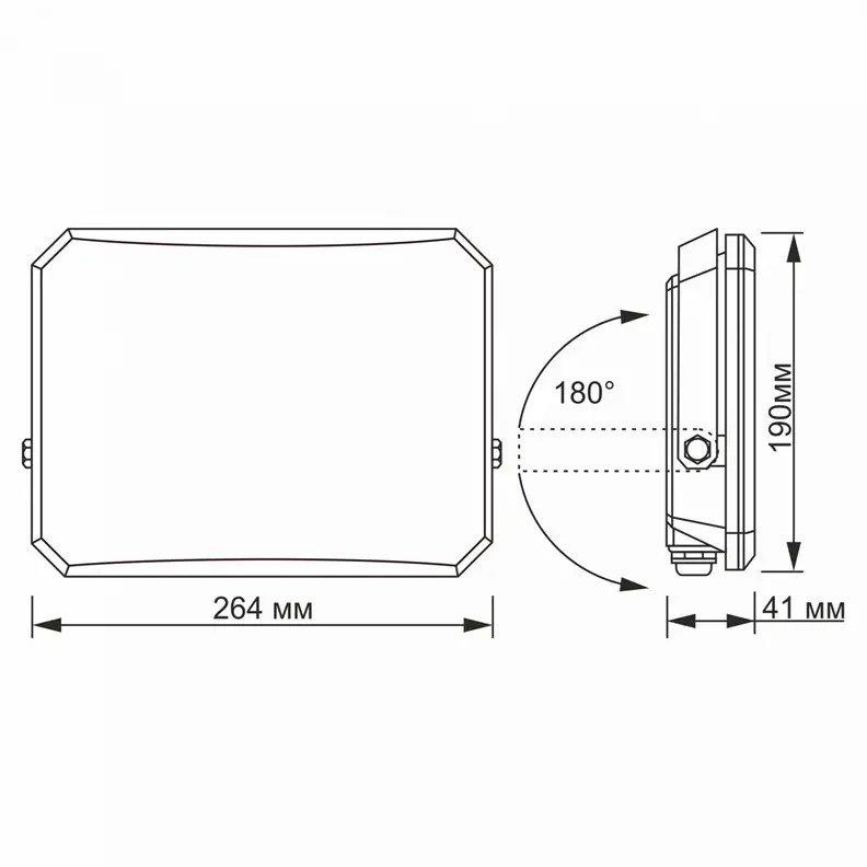 LED ПРОЖЕКТОР VLE-F3-1005B ПРОЖЕКТОР 100W/5K VIDEX - image 5