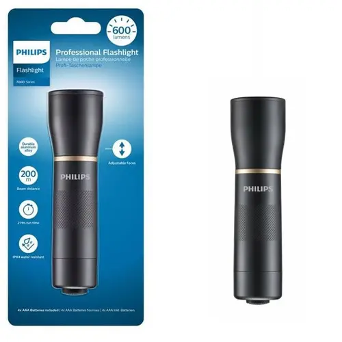 LED ФЕНЕР 600lm 200m метал IPX4 SFL7001T PHILIPS