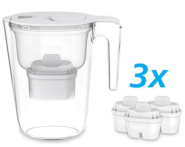 CANĂ CU FILTRU PENTRU 2.6l DE APĂ CU TEMPORIZATOR + 3 FILTRE AWP2933WHT PHILIPS - ALBĂ - image 1