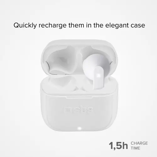 AIR FREE BLUETOOTH TWS СЛУШАЛКИ SBS - БЯЛ - image 2