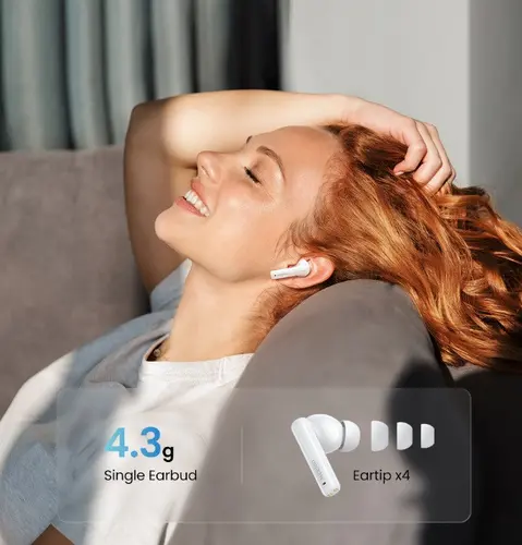 СЛУШАЛКИ Т3 TWS ANC WS106 UGREEN - БЯЛ - image 4