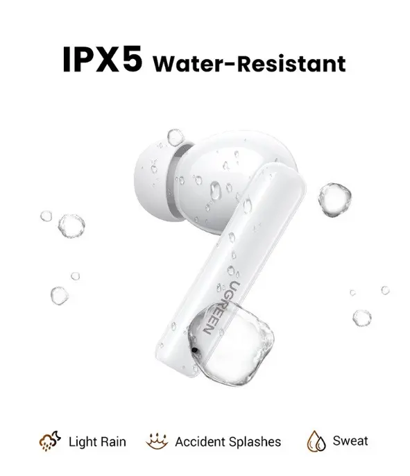 СЛУШАЛКИ Т6 TWS ANC WS200 UGREEN - БЯЛ - image 3