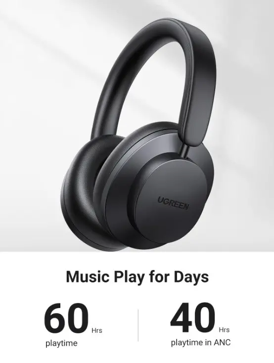 BLUETOOTH СЛУШАЛКИ HP106 Max3 ANC UGREEN - ЧЕРЕН - image 6