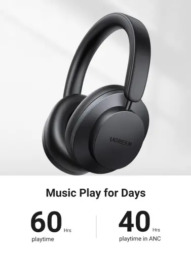 BLUETOOTH СЛУШАЛКИ HP106 Max3 ANC UGREEN - ЧЕРЕН - image 6