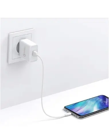 ЗАРЯДНО 220V 1xUSB A, 18W, QC 3.0 UGREEN - БЯЛ - image 1