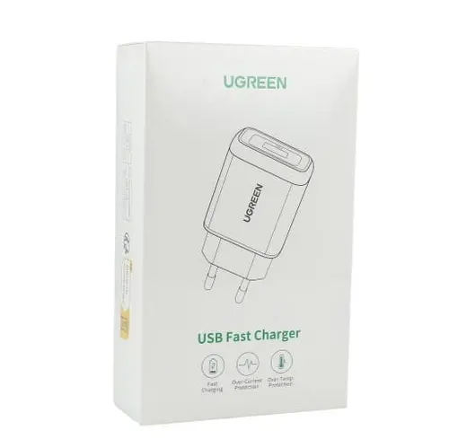 ЗАРЯДНО 220V 1xUSB A, 18W, QC 3.0 UGREEN - БЯЛ - image 2