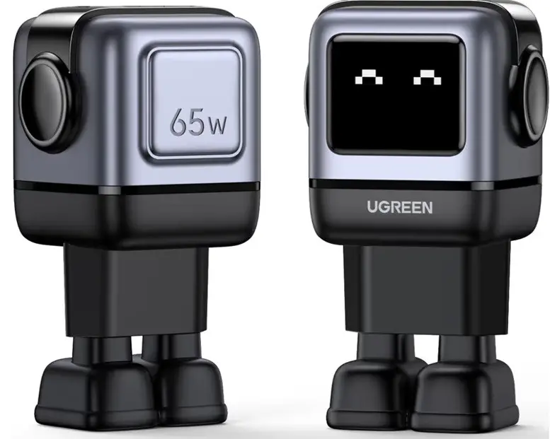CD361 ЗАРЯДНО УСТРОЙСТВО 2xUSB-C,1xUSBA,65W,ROBOT, UGREEN - СИВ - image 2