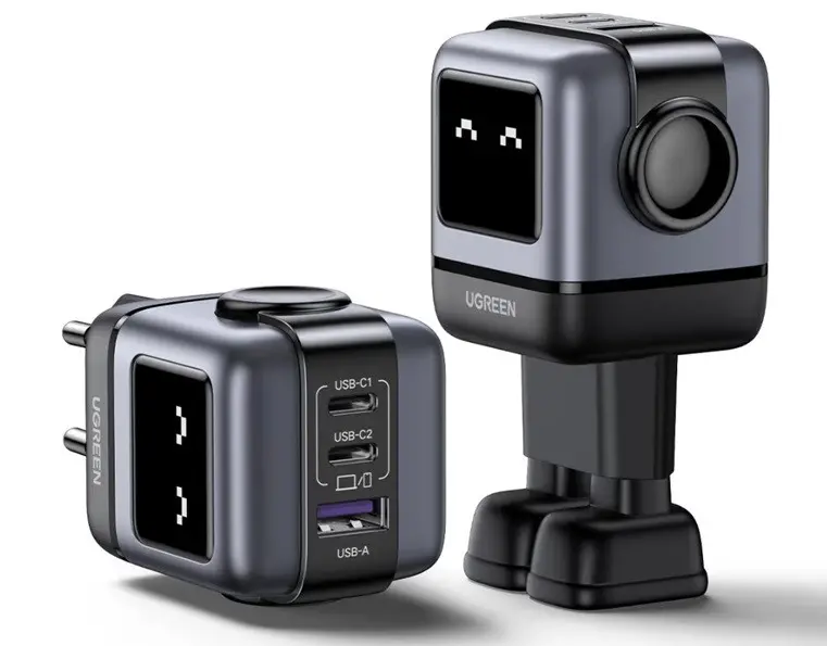 CD361 ЗАРЯДНО УСТРОЙСТВО 2xUSB-C,1xUSBA,65W,ROBOT, UGREEN - СИВ - image 3