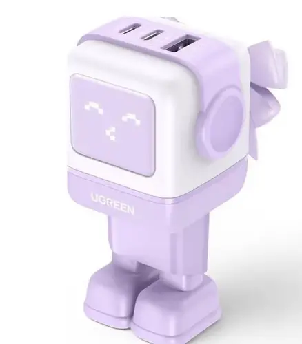 CD361 ΦΟΡΤΙΣΤΗΣ 2xUSB-C,1xUSBA,65W,ROBOT, UGREEN - ΜΟΒ - 1