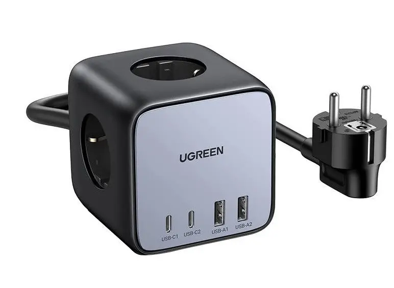CD268 ЗАРЯДНО УСТРОЙСТВО 220V 2xUSB-C,2xUSBA,3хAC,65W UGREEN