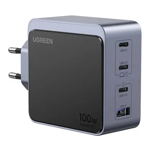 ЗАРЯДНО 220V 3xUSB-C,1xUSB A,GaN,100W, X565 UGREEN