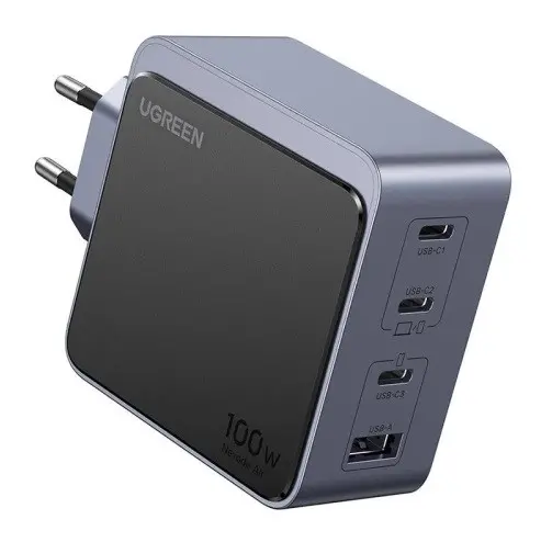 ЗАРЯДНО 220V 3xUSB-C,1xUSB A,GaN,100W, X565 UGREEN - image 1