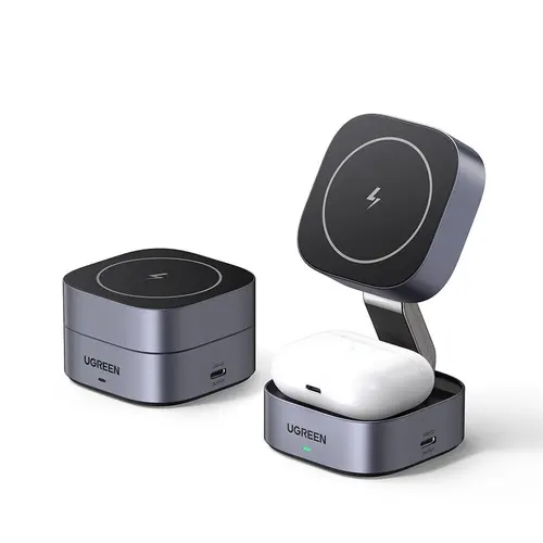 ИНДУКЦИОННО БЕЗЖИЧНО ЗАРЯДНО 3in1,МАГНИТ,7.5W/iOs W526 UGREEN - image 3