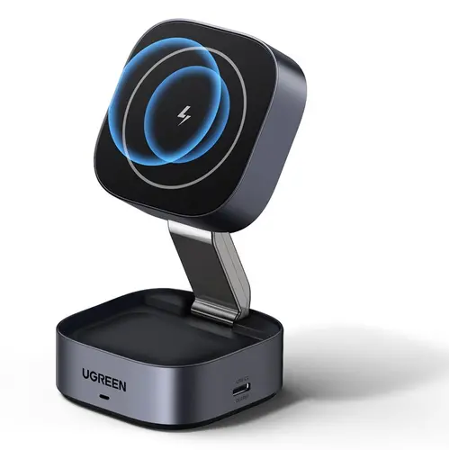 ИНДУКЦИОННО БЕЗЖИЧНО ЗАРЯДНО 3in1,МАГНИТ,7.5W/iOs W526 UGREEN