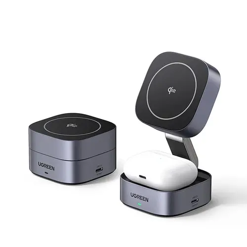 ИНДУКЦИОННО БЕЗЖИЧНО ЗАРЯДНО 3in1,МАГНИТ,15W/iOs W702 UGREEN - image 1