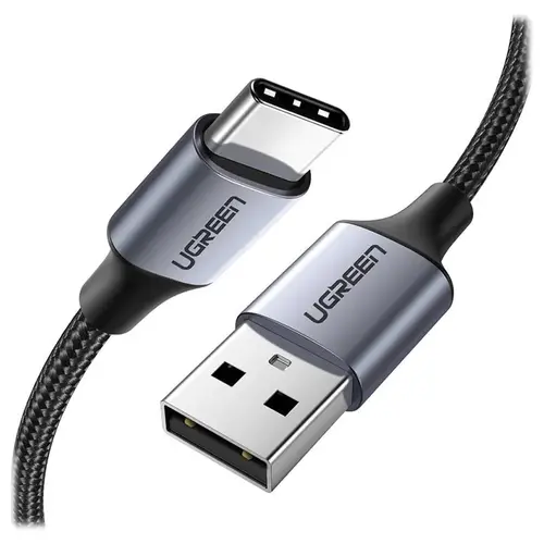 КАБЕЛ USB А / USB-C 3A,1М UGREEN - ПЛЕТЕН ЧЕРЕН - image 3