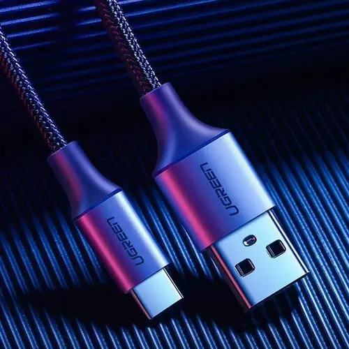 КАБЕЛ USB А / USB-C 3A,1М UGREEN - ПЛЕТЕН ЧЕРЕН - image 4
