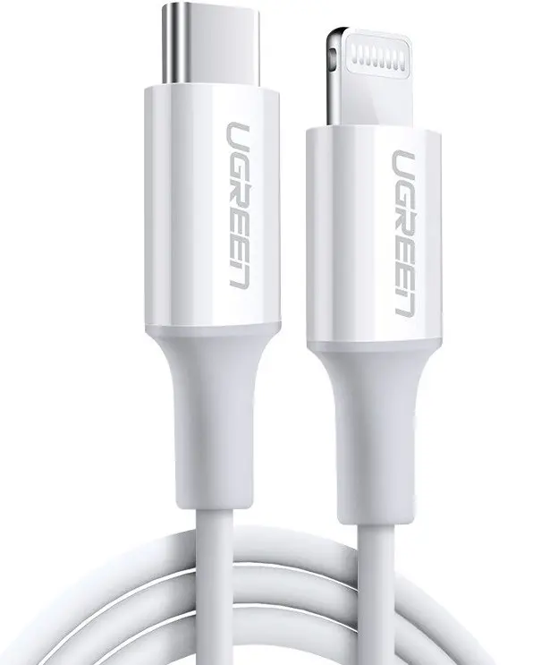 КАБЕЛ USB-C/Lightining MFI, 1М UGREEN - БЯЛ
