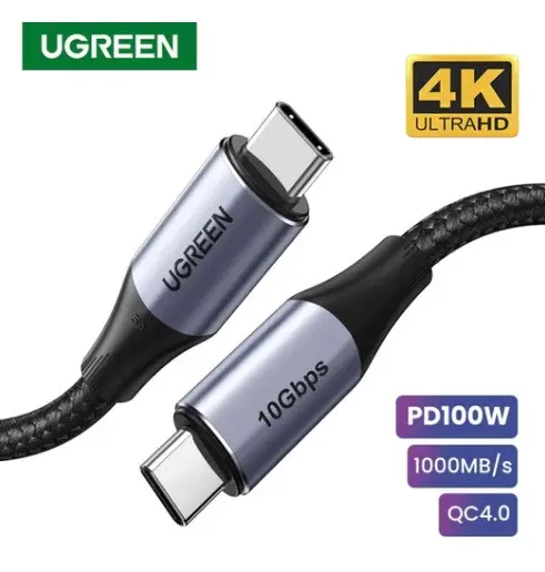 ПЛЕТЕН КАБЕЛ USB-C/USB-C 3.2 Gen2 5А US355 UGREEN