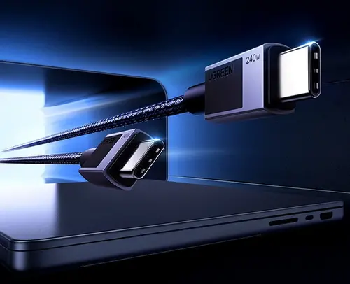 USB-C КЪМ USB-C КАБЕЛ ЗА ДАННИ И ЗАРЕЖДАНЕ 240W PD 3.1 – 2 м (LP513) UGREEN - СИВ - image 2