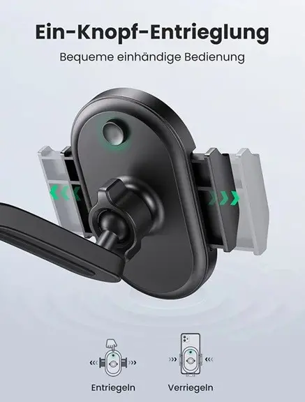 УНИВЕРСАЛНА СТОЙКА ЗА ТЕЛЕФОН ТАБЛО/СТЪКЛО В КОЛА LP405 UGREEN - image 3