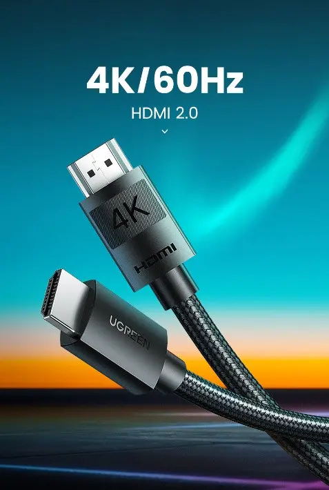 КАБЕЛ 4K HDMI/HDMI ПЛЕТЕН С ДЪЛЖИНА 2m HD119 UGREEN - image 1