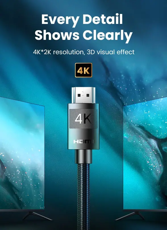 ΚΑΛΩΔΙΟ 4K HDMI/HDMI πλεκτό μήκους 2m HD119 UGREEN - image 2