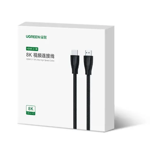 КАБЕЛ 8K HDMI/HDMI ПЛЕТЕН 2m HD140 UGREEN - image 3