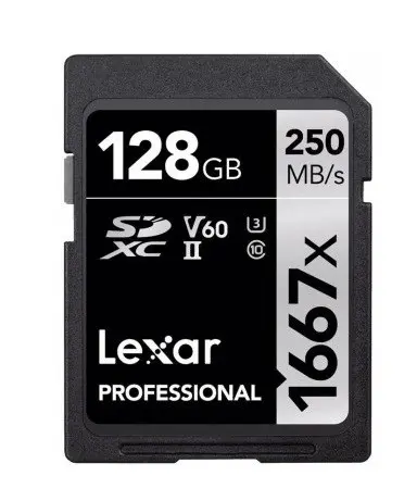 КАРТА ПАМЕТ SDXC 128GB 250/90MB/s UHS-II V60 U3 LEXAR