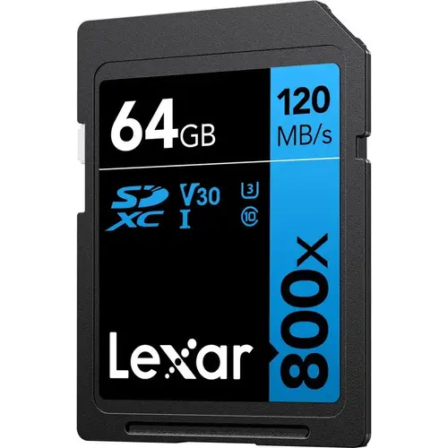 КАРТА ПАМЕТ SDXC 64GB 120/45MB/s UHS-I,V30,U3 LEXAR - image 1