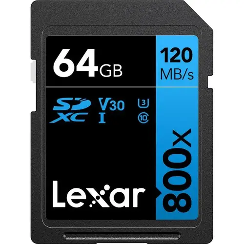 КАРТА ПАМЕТ SDXC 64GB 120/45MB/s UHS-I,V30,U3 LEXAR