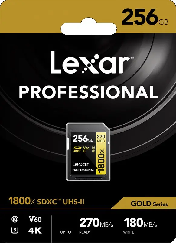SDXC 256GB 270/180MB/s UHS-II, C10, V60, U3 LEXAR - image 1