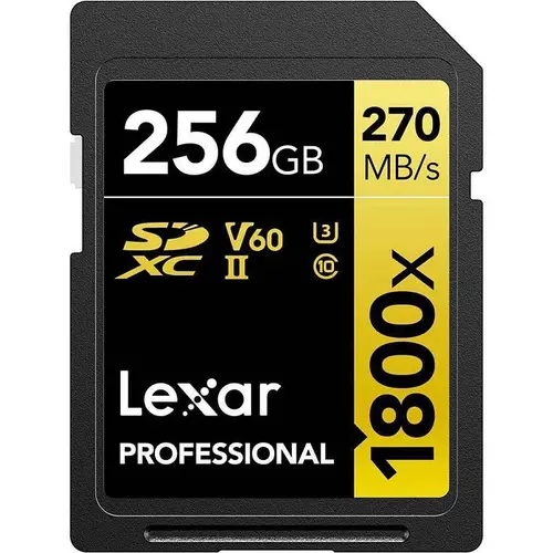 SDXC 256GB 270/180MB/s UHS-II,C10,V60,U3 LEXAR