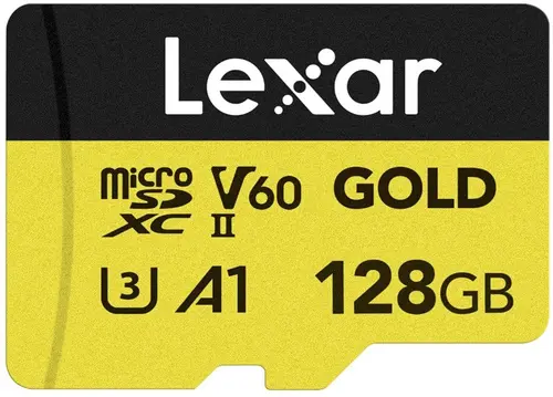 Κάρτα μνήμης χρυσή micro SDXC 128GB 280/100MB/s UHS-II,A1,V60,U3 LEXAR - 1