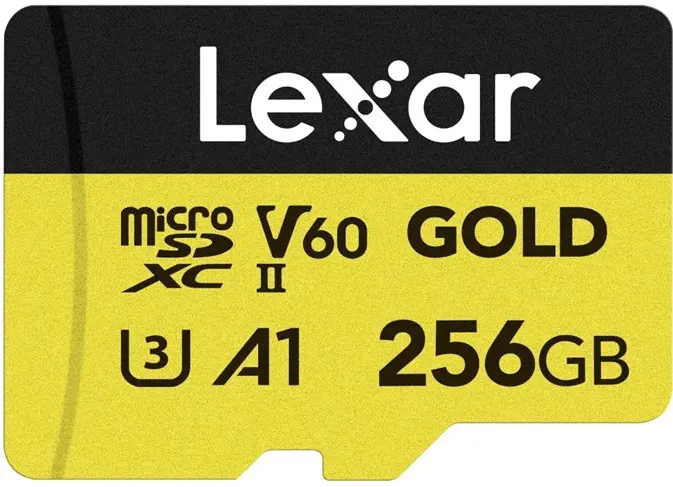 КАРТА ПАМЕТ ЗАЛАТНО Micro SDXC 256GB 280/180MB/S UHS-II,A1,V60,U3 LEXAR