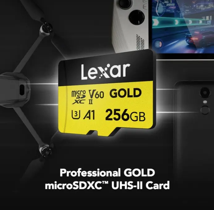 КАРТА ПАМЕТ ЗАЛАТНО Micro SDXC 256GB 280/180MB/S UHS-II,A1,V60,U3 LEXAR - image 2